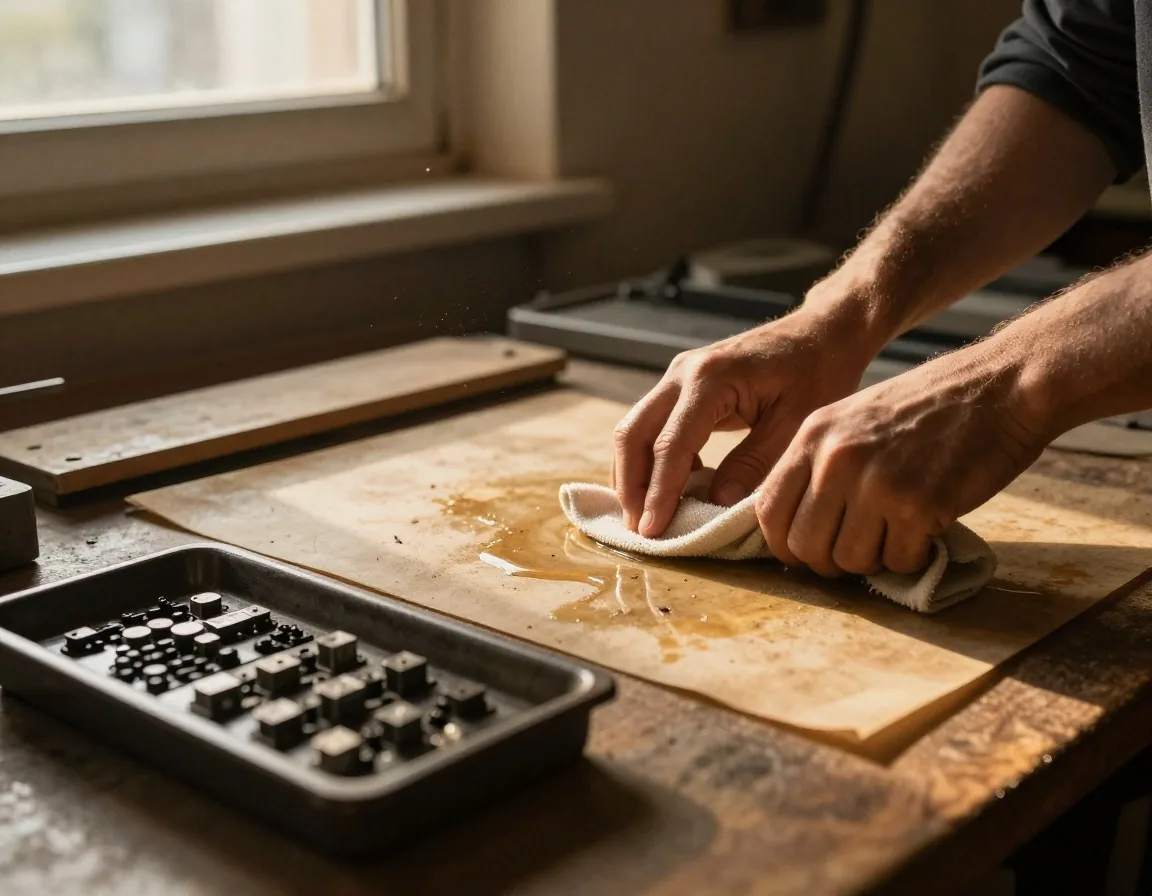 Tirage d'une épreuve dans l'atelier